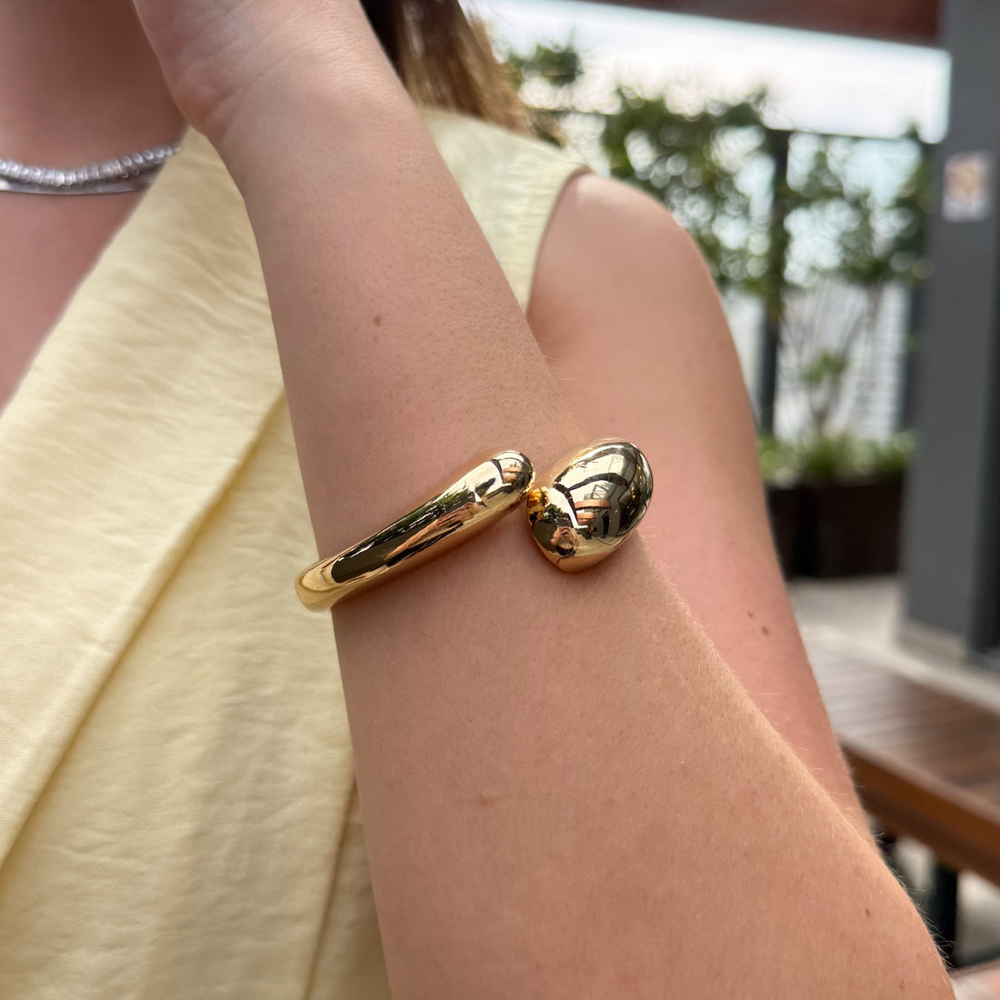 Bracelete Gota Bold Banhado em Ouro 18k