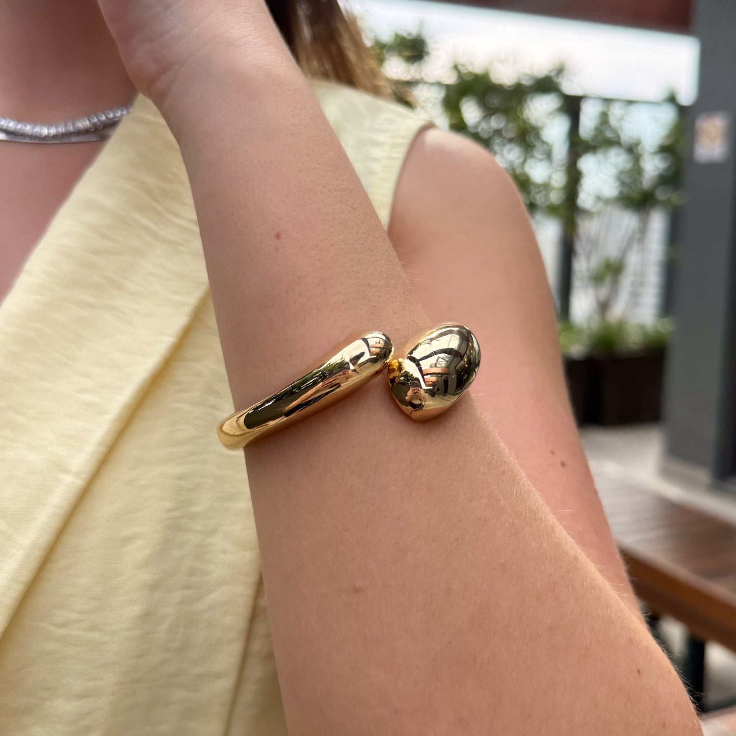 Bracelete Gota Bold Banhado em Ouro 18k