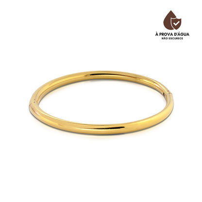 Bracelete Liso Banhado em Ouro 18k