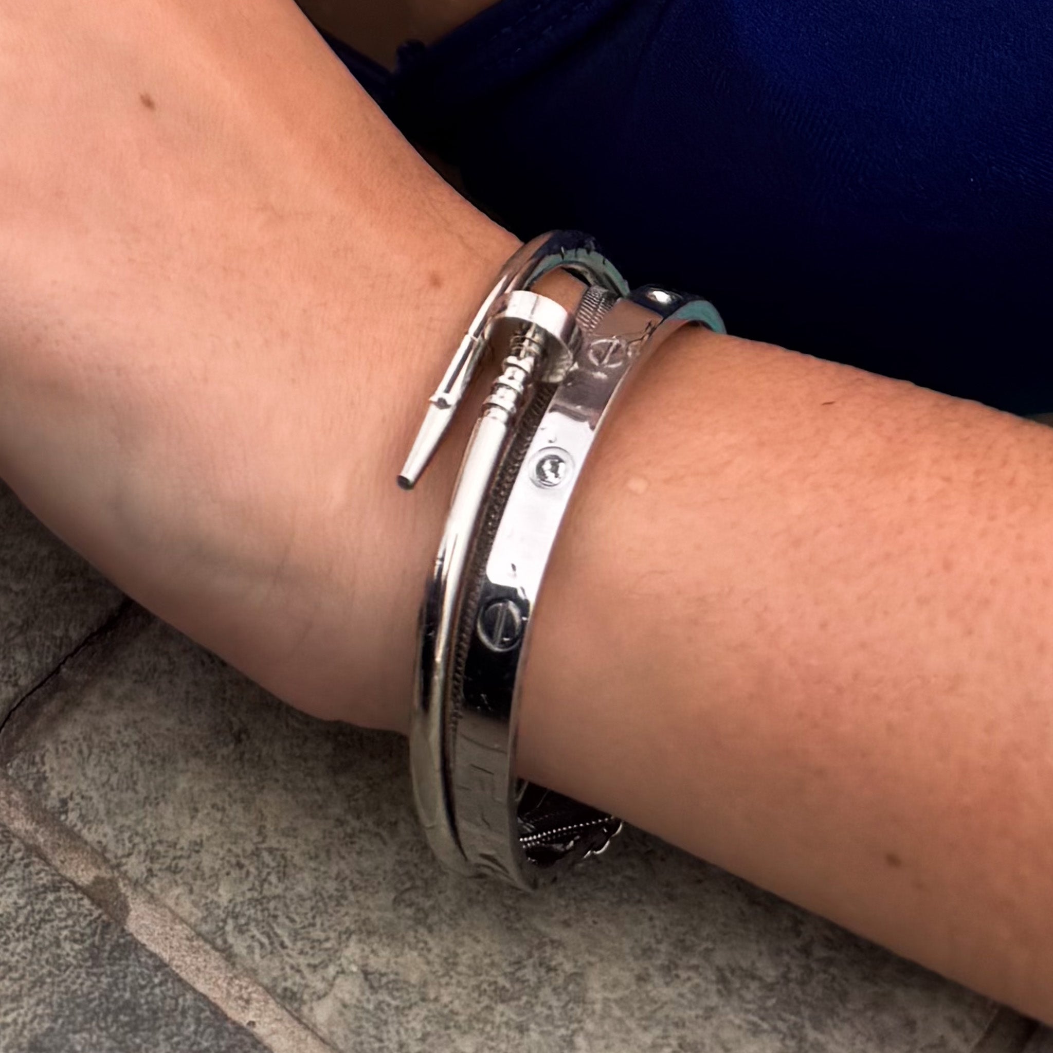 Bracelete Pedras de Glamour Banhado em Prata