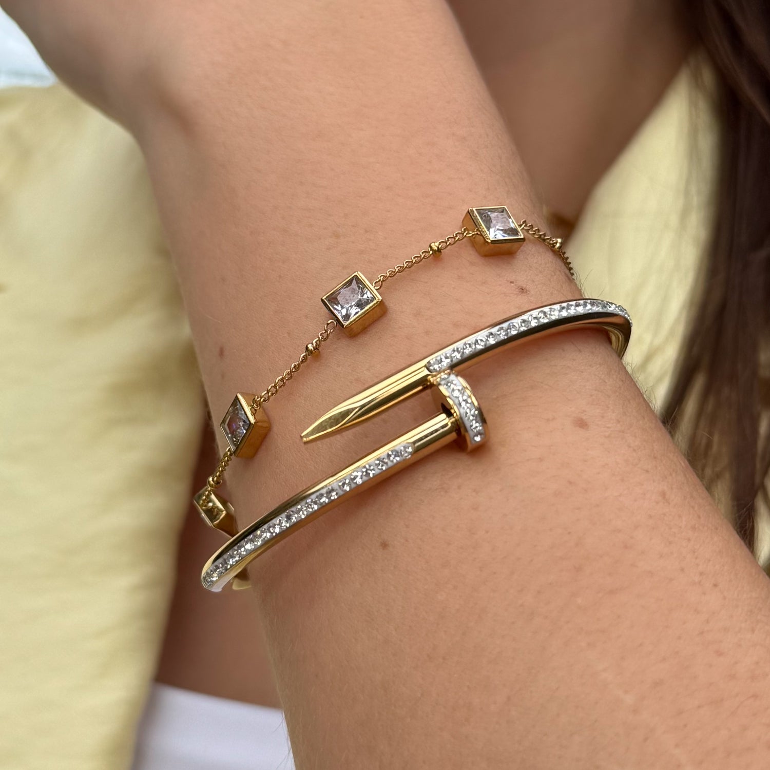 Pulseira Cristarelli Banhado em Ouro 18k