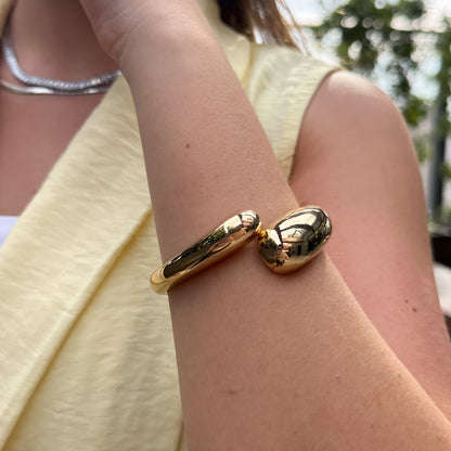 Bracelete Gota Bold Banhado em Ouro 18k