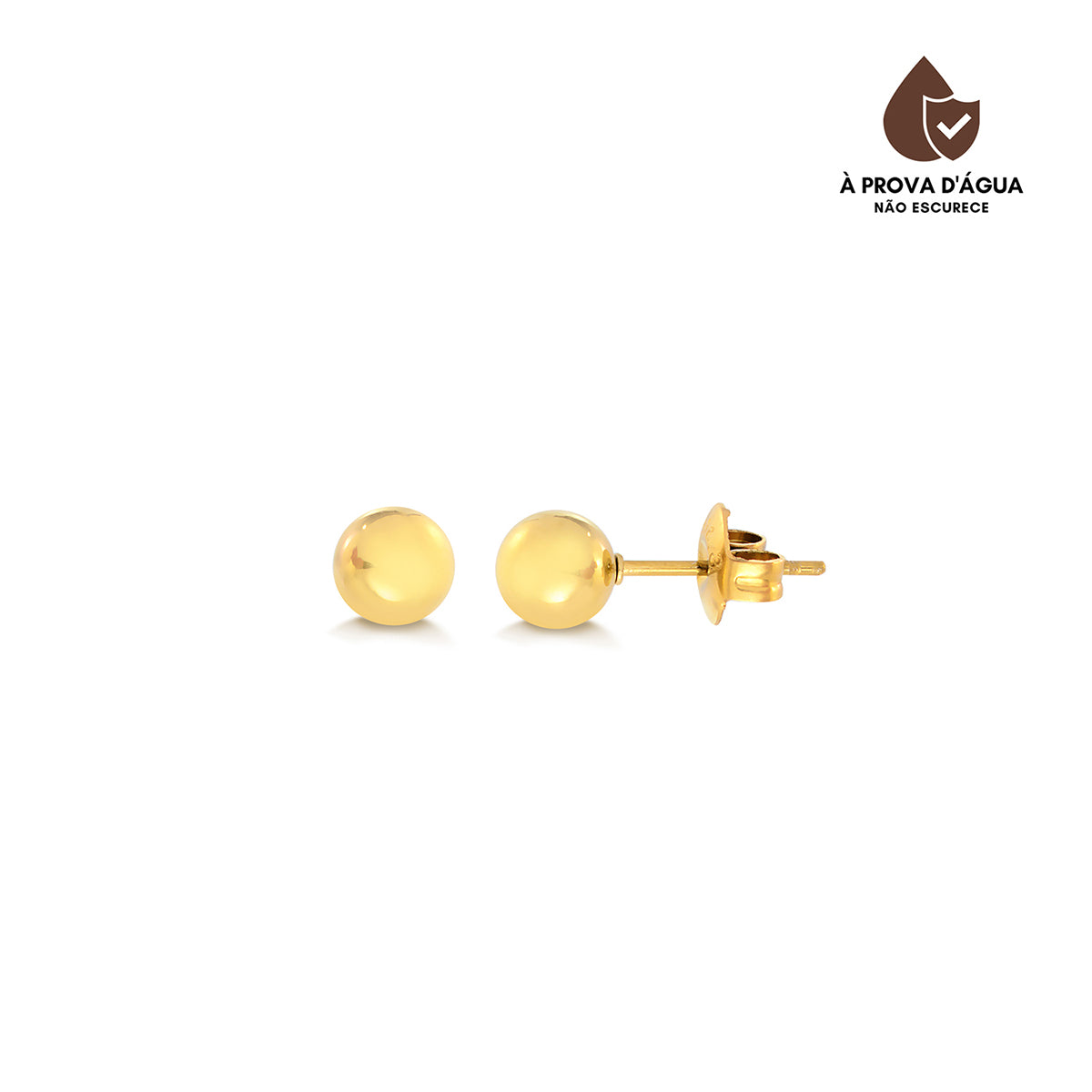 Brinco Esfera Banhado em Ouro 18k