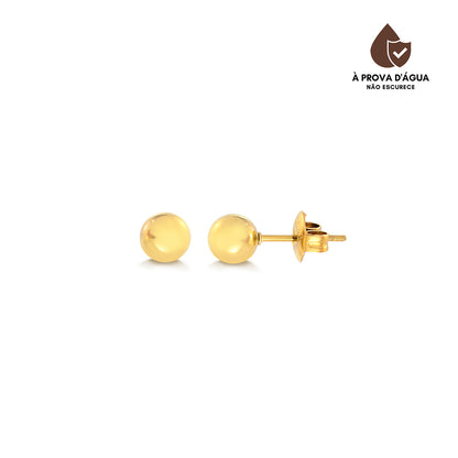 Brinco Esfera Banhado em Ouro 18k