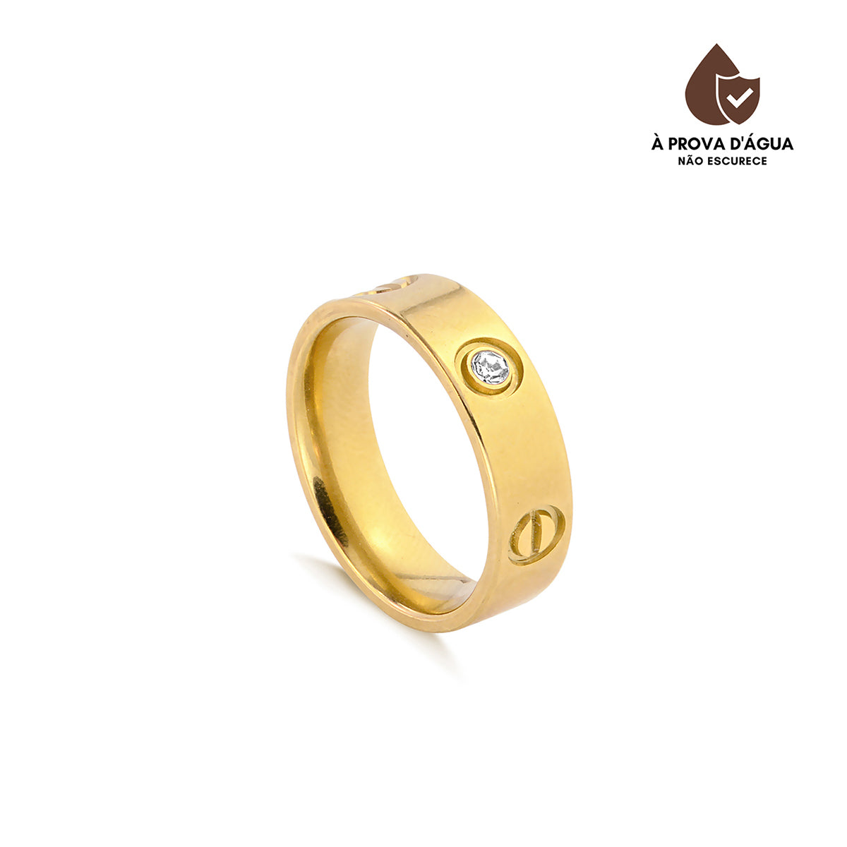 Anel Glamour Banhado em Ouro 18k