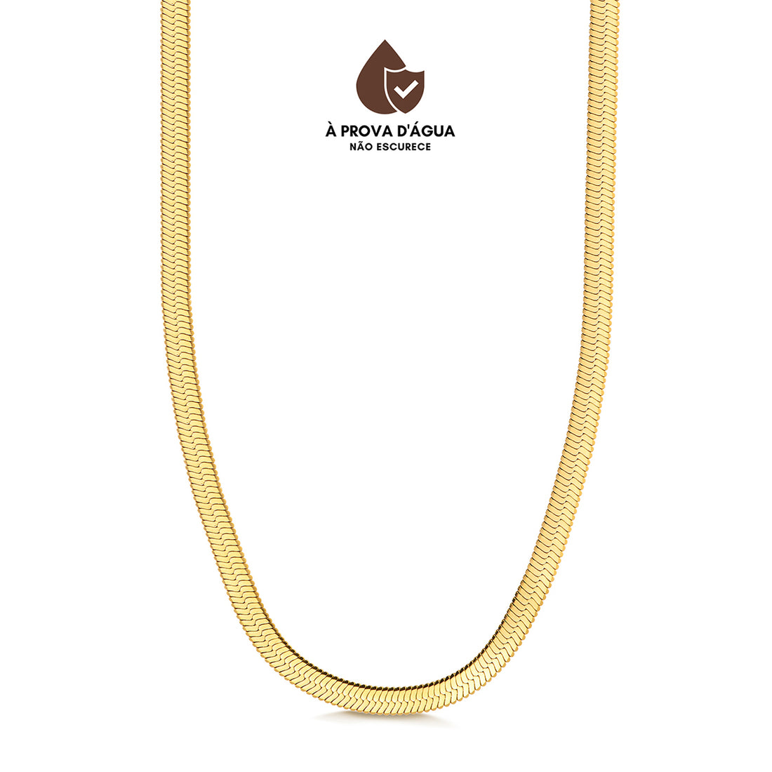 Colar Fita Banhado em Ouro 18k