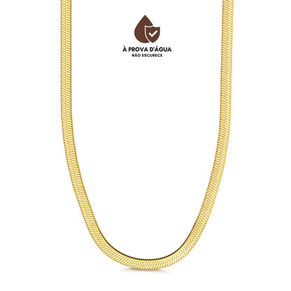 Colar Fita Banhado em Ouro 18k