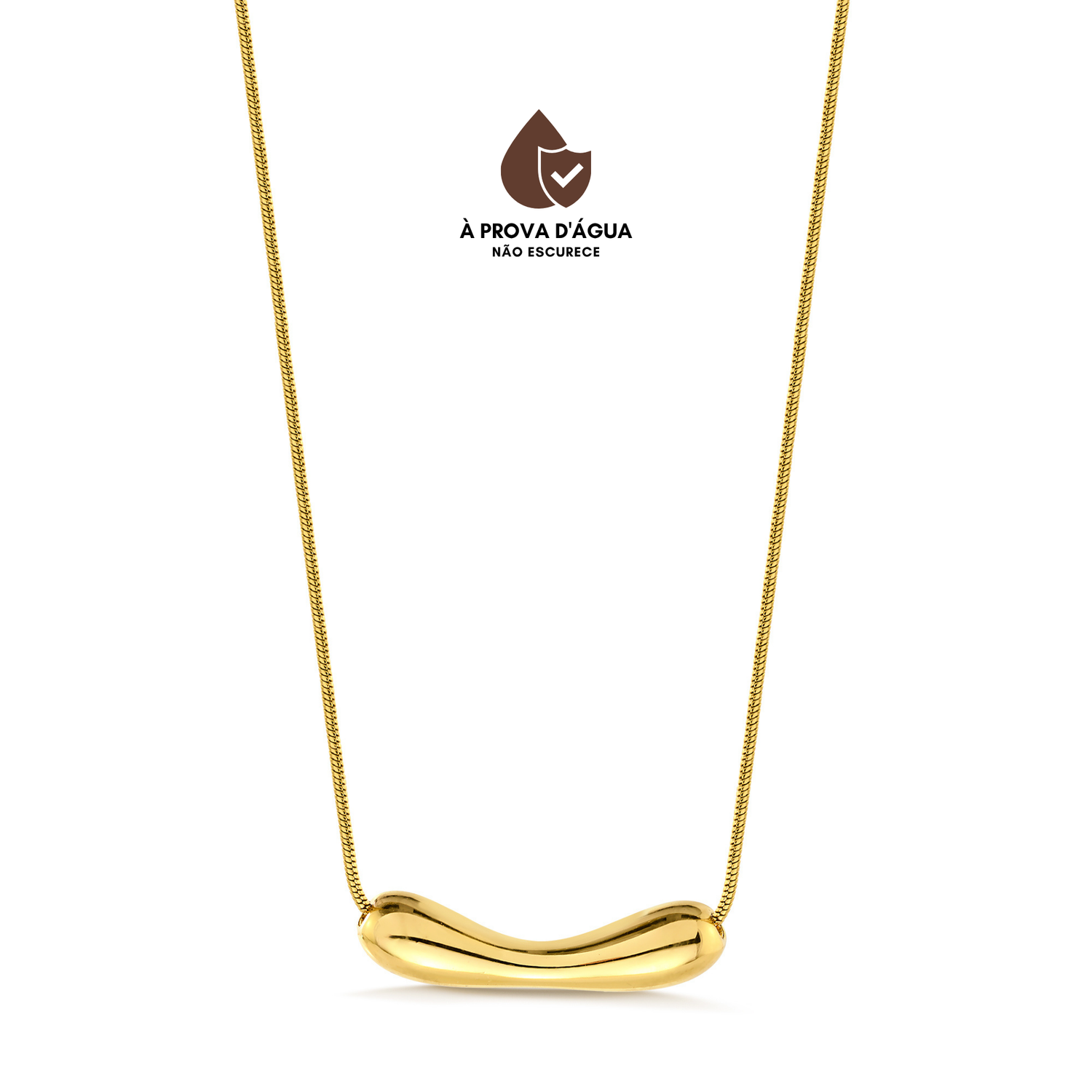 Colar Elegante Banhado A Ouro 18k