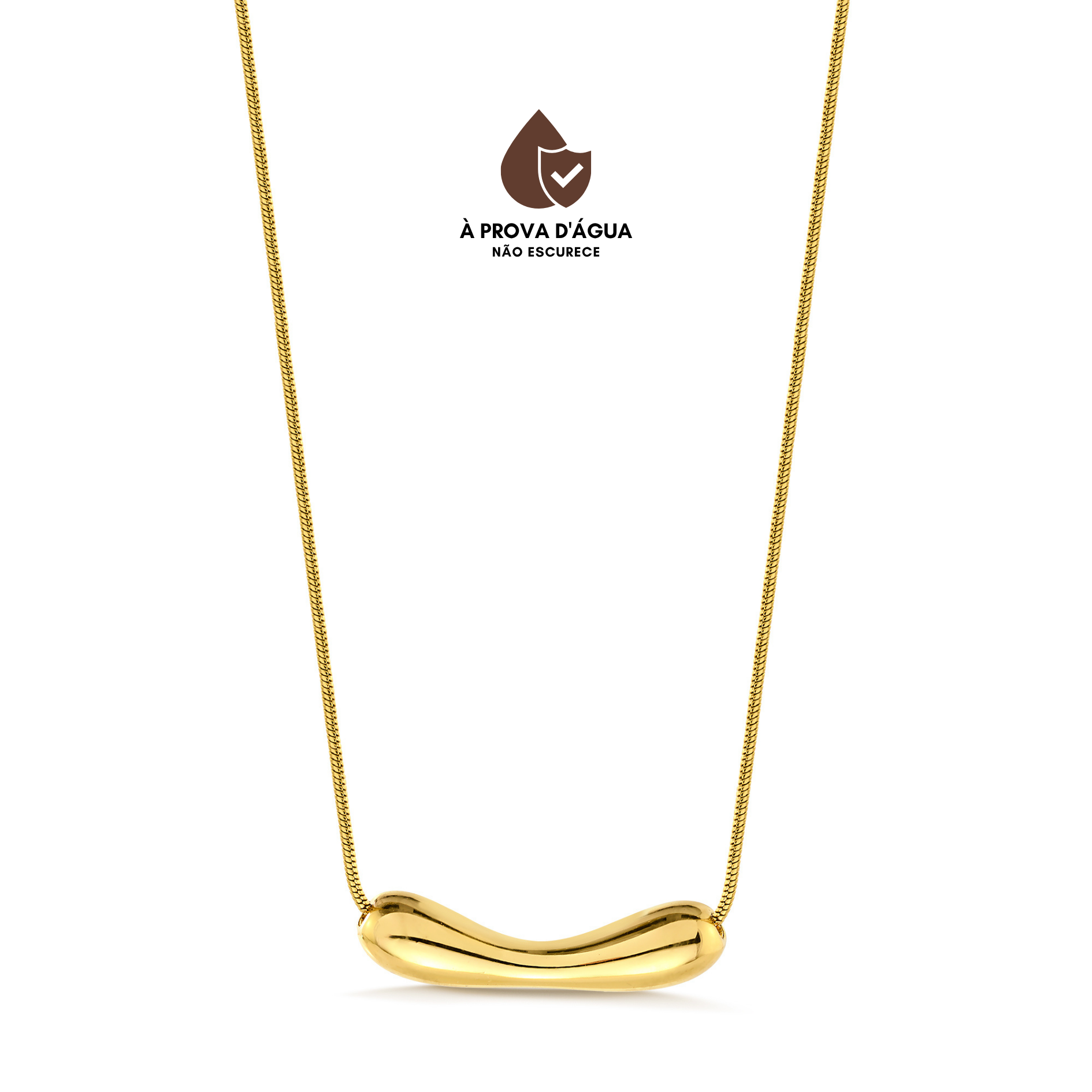 Colar Elegante Banhado A Ouro 18k