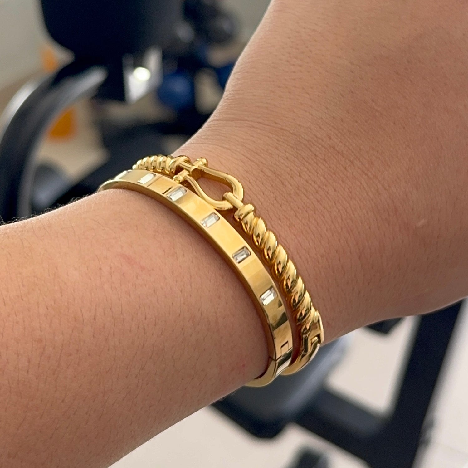 Bracelete Corda Torcida Banhado em Ouro 18k