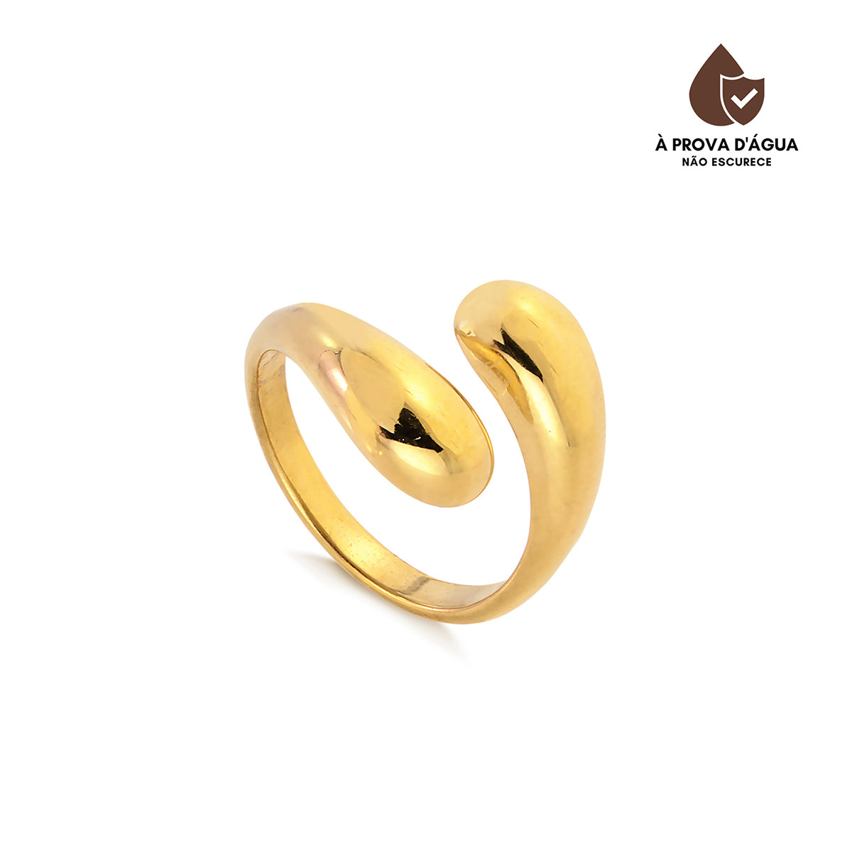 Anel Pontos Bali Banhado em Ouro 18k