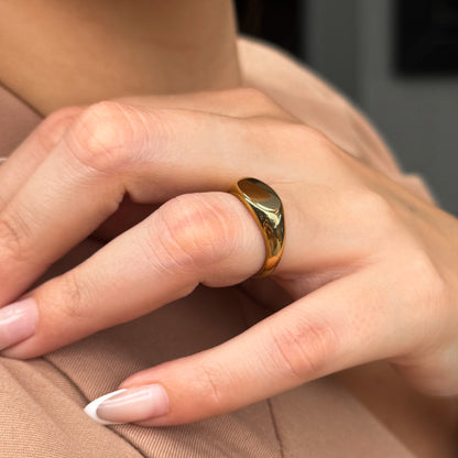 Anel Minimalista Banhado em Ouro 18k