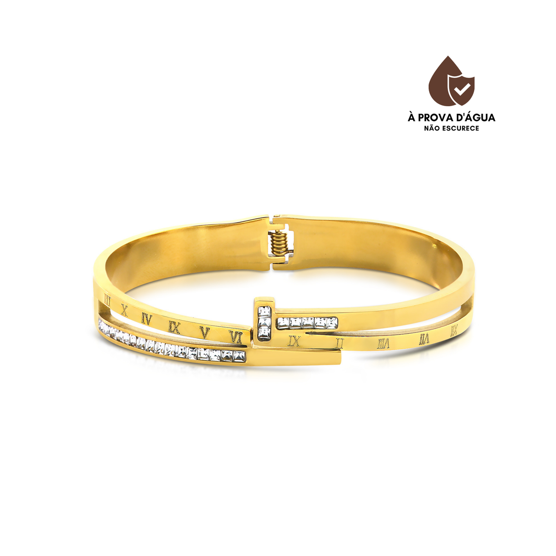 Bracelete  Imperial Romano Banhado em Ouro 18k