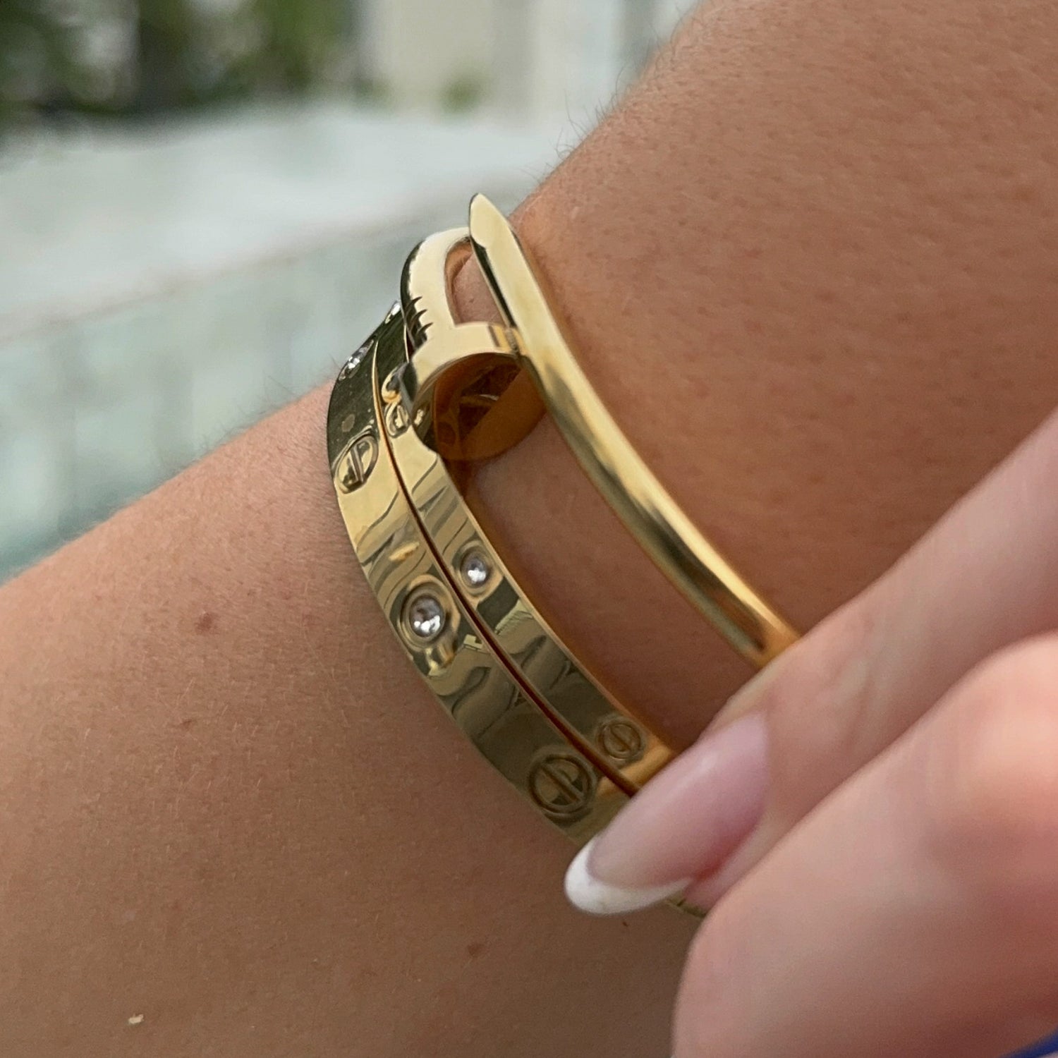 Bracelete Pedras de Glamour Banhado em Ouro 18k