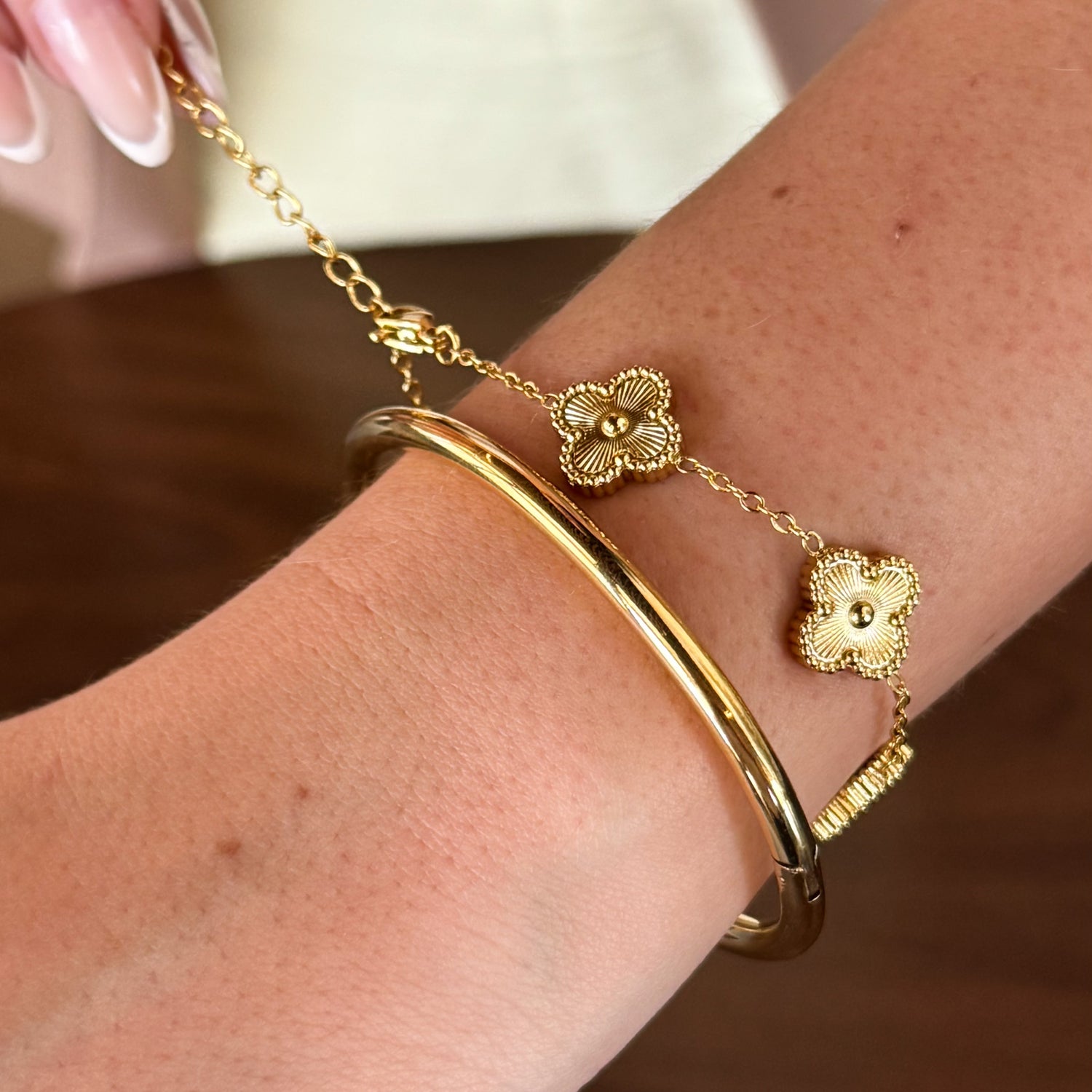 Bracelete Liso Banhado em Ouro 18k