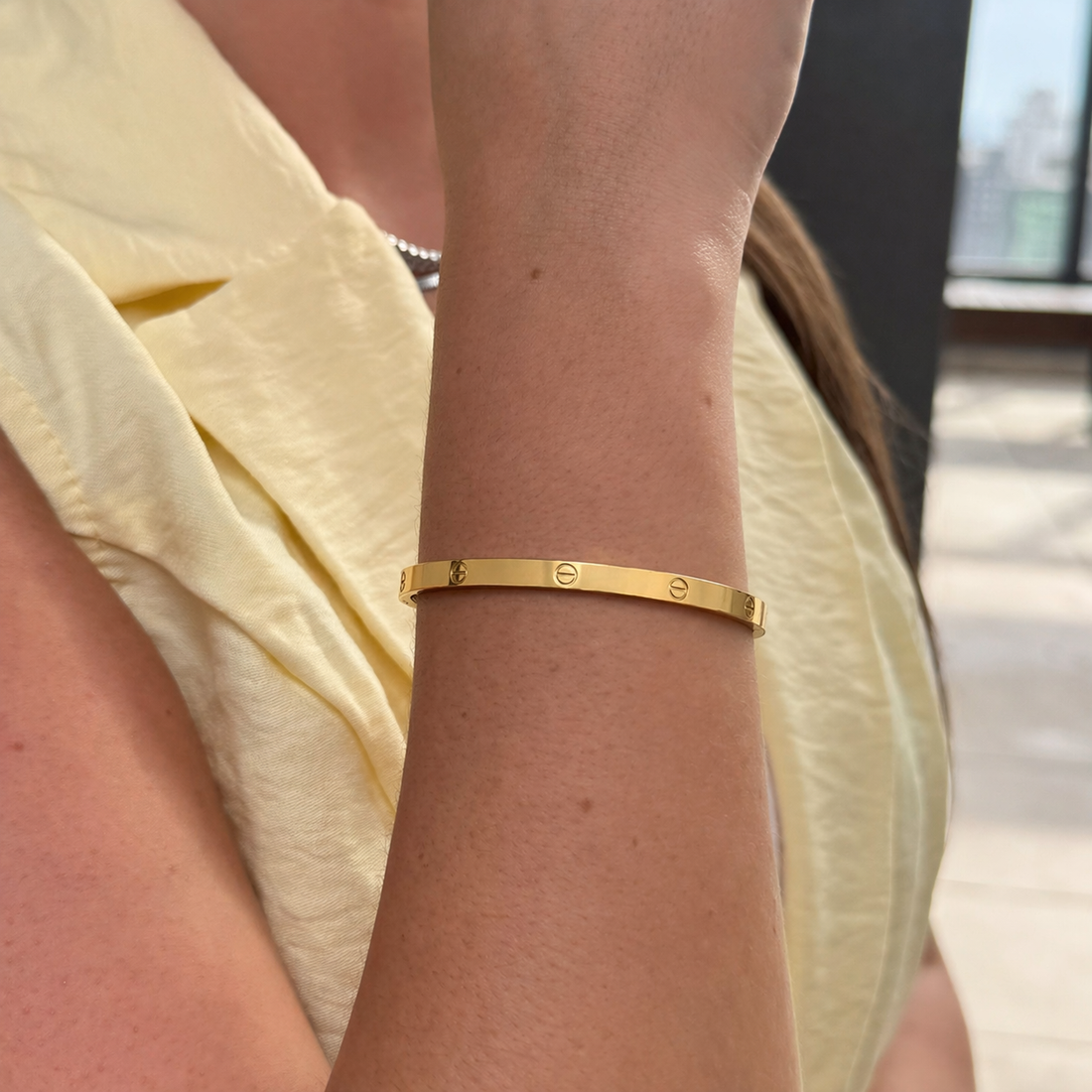Bracelete Glamour Slim Banhado em Ouro 18k