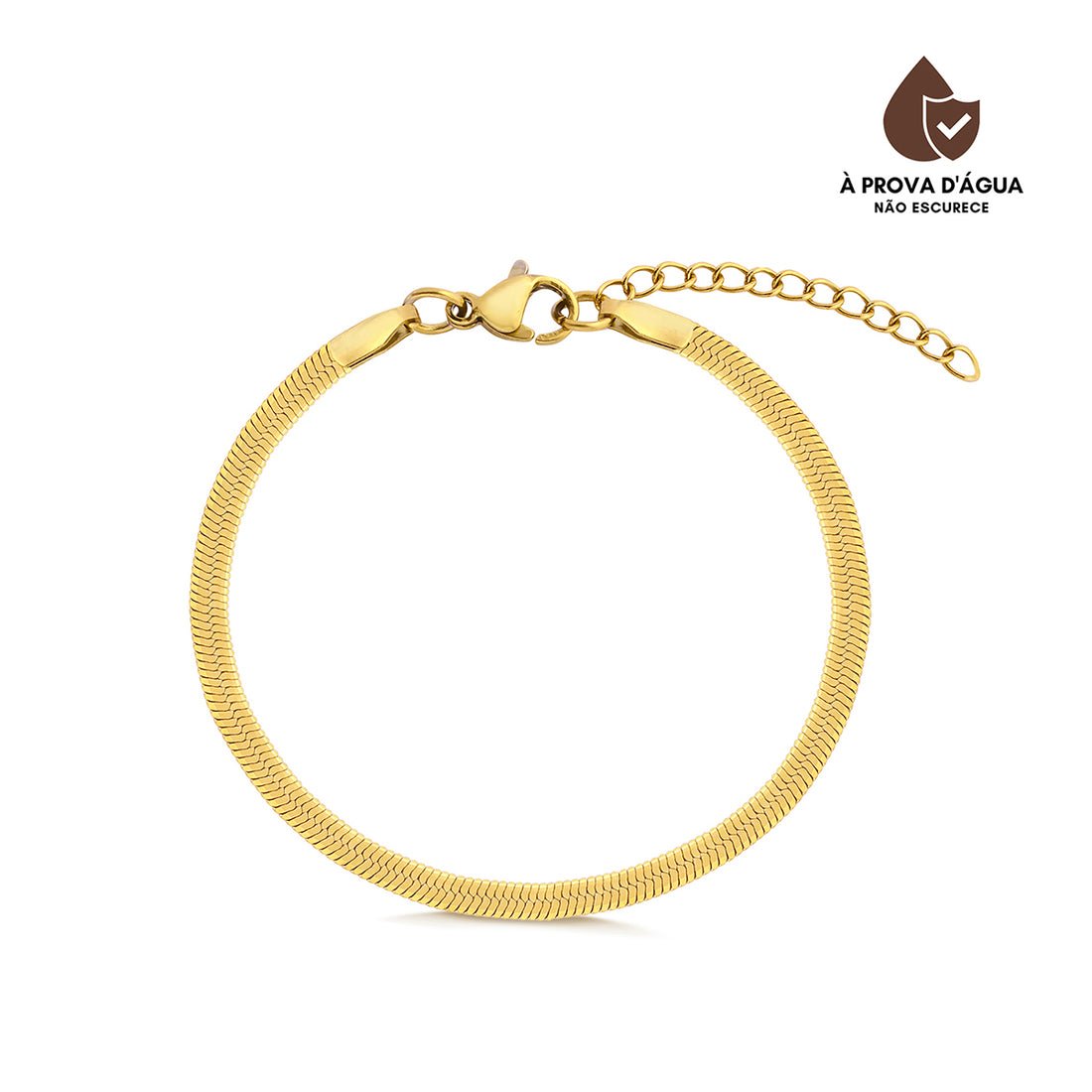 Pulseira Fita Slim Banhado em Ouro 18k